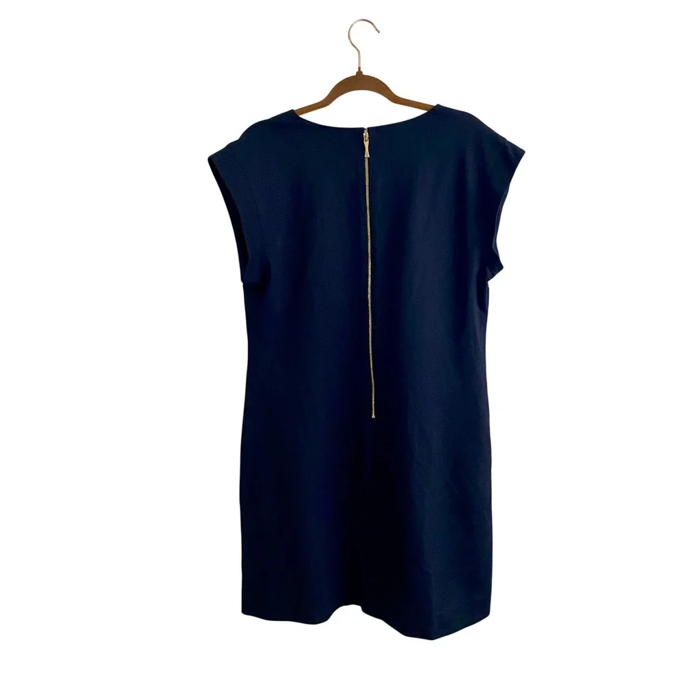 Kate‎ Spade New York Black Ponte A-Line V-Neck Dress Size 14